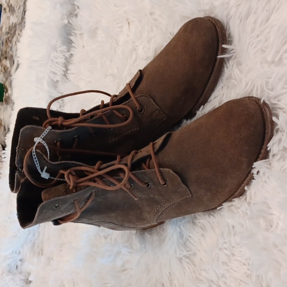 Josef Seibel Womens Sienna 70 Taupe Suede Combat & Lace-up Boots Shoes NEW EU 42